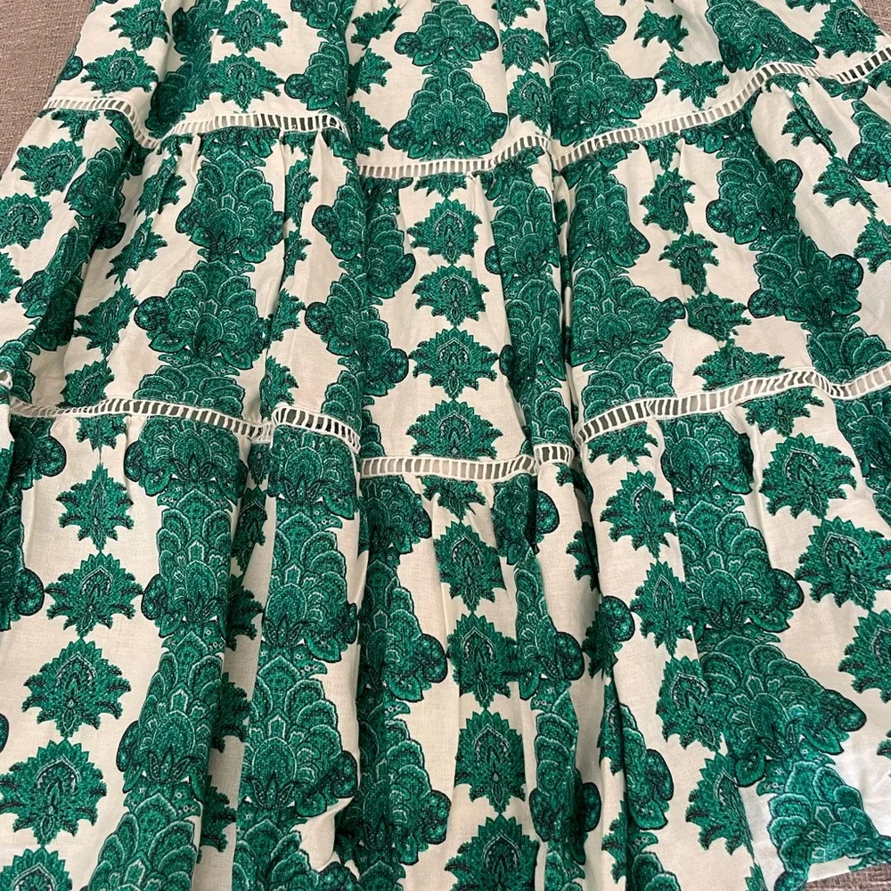 House of Harlow 1960 green and white floral skirt - Size L - Picture 2 of 8